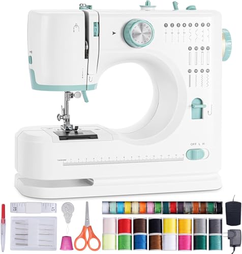 Electric Sewing Machine | 16 Stitch Modes | Dual Needle for Heavy Fabrics | Portable & Beginner-Friendly with Foot Pedal Control