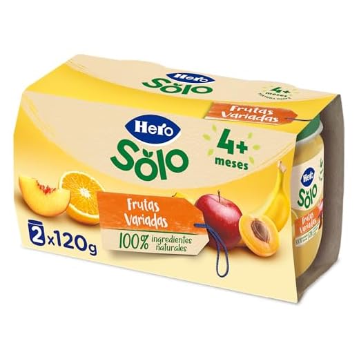 Hero Baby - Natur Frutas Variadas 4 Meses. Sin gluten
