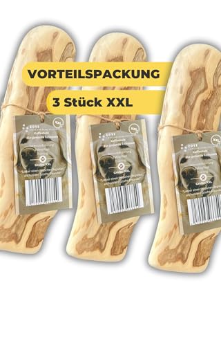Zoys Kaffeeholz für Hunde - 3er VORTEILSPACKUNG -XXL ab 30kg Gewicht - Natürlicher Kauknochen für Zahnreinigung & Zahngesundheit & nachhaltige Beschäftigung - Hundezubehör langlebig & risikoarm