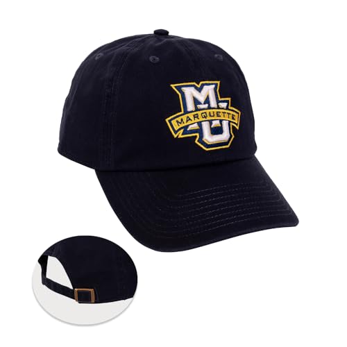 Desert Cactus Marquette University Baseball Hat Golden Eagles MU Brimmed Embroidered Cap Adjustable Cloth Strap Adult (Style A)