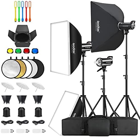 Flash Tocha Estúdio Godox Sk400ii 400w 220v Com Softbox 120cm Grid E - Foto 2