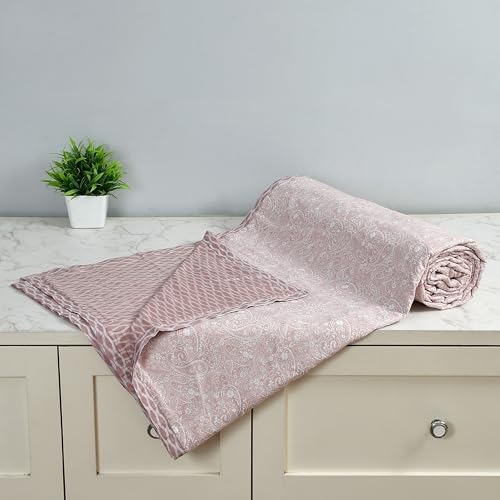 Image of Florida Cotton Double Bed All Season Reversible AC Dohar (Maroon, 220x240 CM)