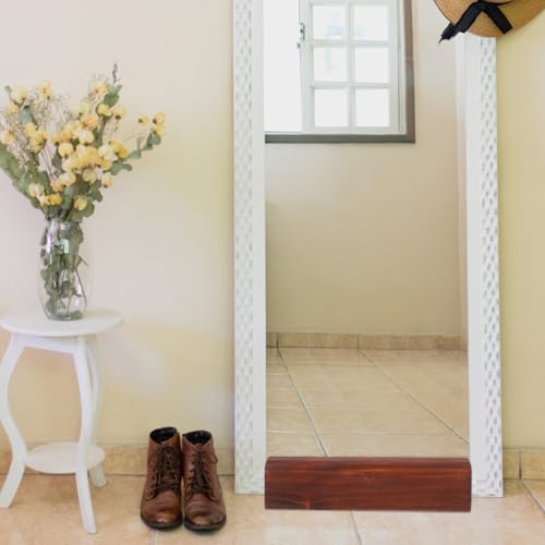 Soporte de espejo de suelo para standing mirror base GLEAVI de madera fácil de instalar 7