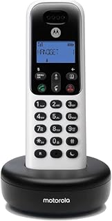 Motorola T501+ series digital cordless home phone (WHITE) call blocking eco mode. Great indoor & outdoor range (50m/300m)