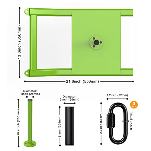 Kipika Gewichtsschlitten, Workout-Schlitten, Fitness-Krafttraining, Schlitten für athletische Übungen, Geschwindigkeitsverbesserung, leicht durch Hindernisse, geeignet für 2,5 cm Hantelscheibe-Grün