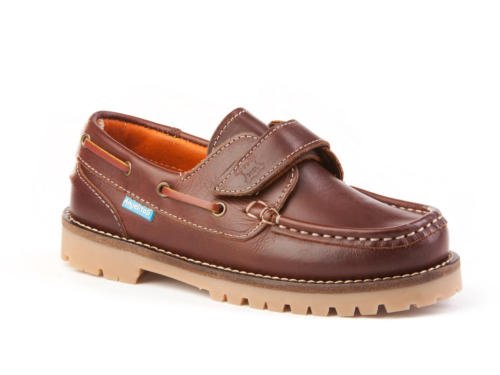 Nauticos para Niños Pull Todo Piel Piso Grueso mod.804. Calzado infantil Made in Spain, Garantia de Calidad. (35, Cuero)
