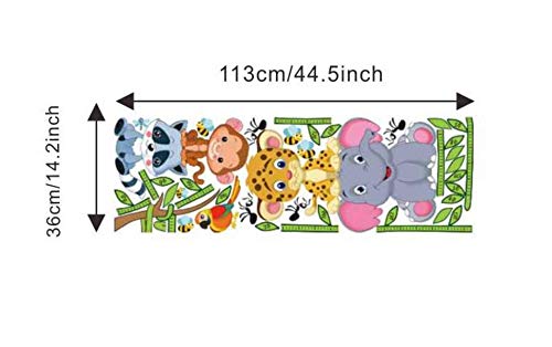 Amaonm Removable 3D Wildlife Wall Sticker – Monkey, Birds, Leopard With Leaves, Peel And Stick Decor - View #6