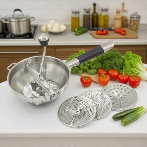 Broyeur d'aliments haut de gamme en inox avec disques de broyage interchangeables - 3
