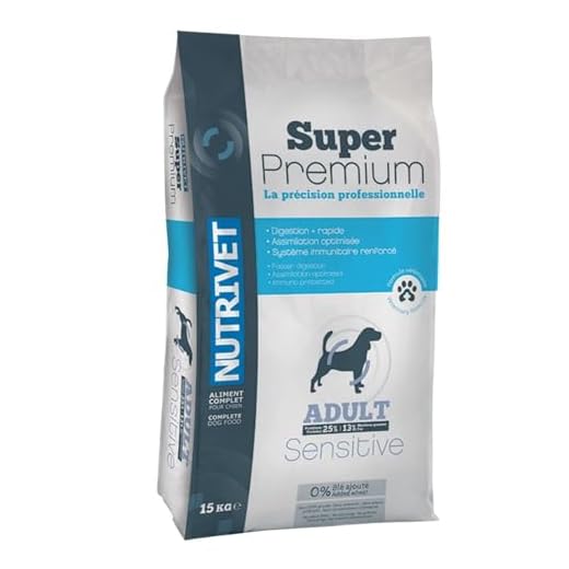 Nutrivet Super Premium Viande pour Chien Sensible Adulte 25/13 15 kg