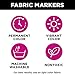 Tulip Permanent Nontoxic Fabric Markers Neon 6 Pack - Large Bullet Tip, Child Safe, Minimal Bleed & Fast Drying - Premium Quality for T-shirts, Clothes, Shoes, Bags & Other Fabric Materials