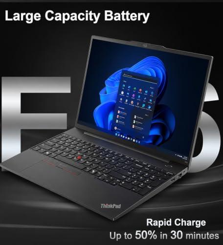 Image of Lenovo ThinkPad E16 Laptop, 16 inch FHD+, AMD Ryzen 5 7535U, 64GB DDR5, 2TB SSD
