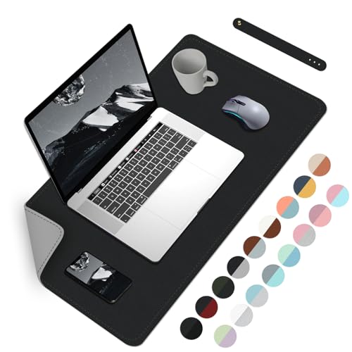 Tapis de souris imperméable en cuir PU BLESWIN protège-clavier antidérapant et durable