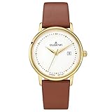 Lieferumfang: 1x Dugena Damen Quarz-Armbanduhr Mila, Inklusive Batterie und Uhrenbox, Gehäusegröße: 38,5 x 9,5 mm, Armbandlänge: Europ. Standardmaß, Gewicht: 36 Gramm, Material: Leder, Edelstahl, Gehärtetes Mineralglas, Farbe: Braun, Gold, 4460792