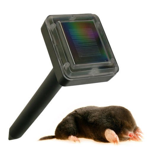 Kabalo Solar Powered Garden Sonic Waves Mole Repeller - also for Rat, Mice, Pest repelling, etc