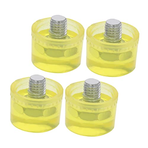 KONTONTY 4 Pcs Rubber Hammer Damaged Hammer Head Replacement Mallet Hammer Replacement Tip Hammer Replacement Hammer Head Hammers Hammer Tip Mallet Tip Replacement Mallet Heads Yellow