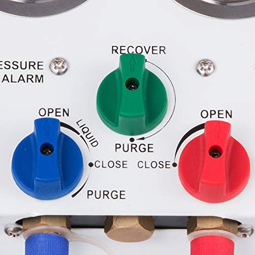 VEVOR Refrigerant Recovery Machine 1/2HP AC Refrigerant Recycling Machine HVAC 558psi Refrigerant Recovery Unit Air Conditioning Repair Tool (Grey)