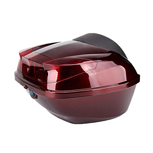 【ハウス】リアボックス トップケース バイクボックス 大容量 オートバイ パーツ 汎用 カギ付き トップケース スクーター ブラツク ホワイト ブルー ダークレッド シルバー