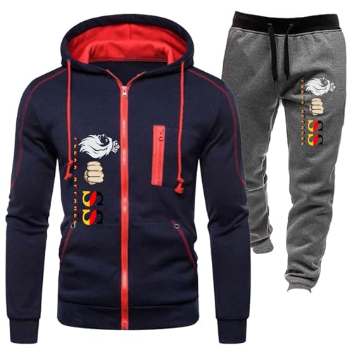 Ensemble décontracté homme veste ample et pantalon long imprimé