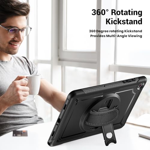 Coque Samsung Galaxy Tab A11 Plus et A9+ antichoc avec protège-écran noir
