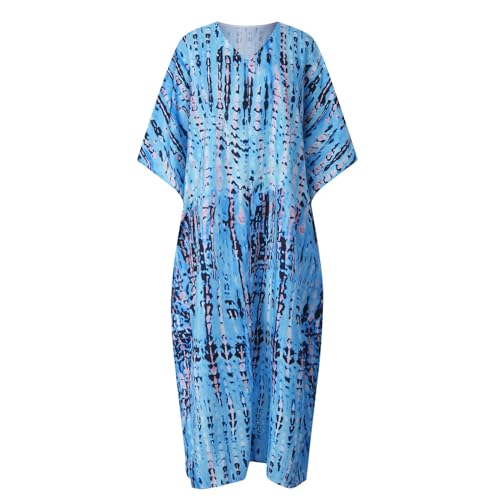 Robe longue de plage douce, caftan fluide grande taille au confort absolu
