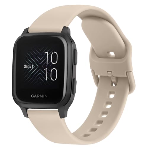 MilkTea 20mm Soft Silicone Strap Replacement Wristband for Garmin Venu Sq Music, 5.1-8.1 inches (130mm-205mm)