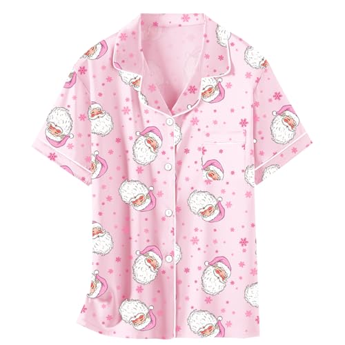 Image of Schbbbta Girls Womens Pajamas, Satin Silky Pjs Set Kids 2Pcs Button-Down Nightwear Sleepwear Gift for Mommy and me