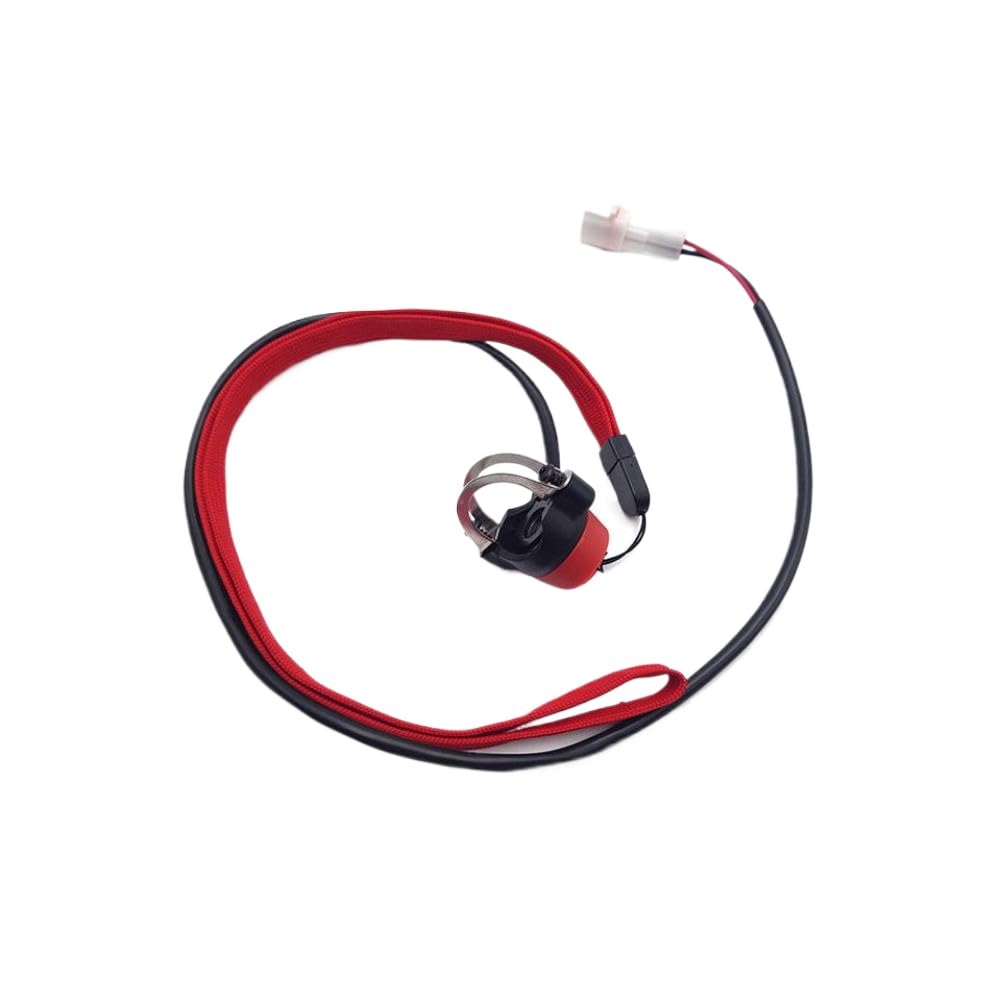 Motorcycle Engine Kill Switch with Magnetic Cap and Wrist Strap for Quick On/Off Control(Black)