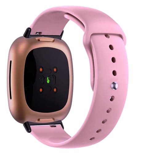Image of YODI Watch Band Compatible with Fitbit Versa 4 / Fit bit Versa 3 / Fitbit Sense /Sense 2 Band, Soft Replacement Silicone Wristband for Women Flexible Waterproof Sport Watch Strap for Men Large