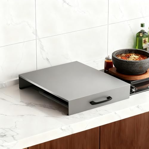 Cache Plaque de Cuisson Nood Board, Planche Protection Plaque Cuisson Gaz Électrique avec Poignées pour Couvercle Évier Cuisine, Plan de Travail,...