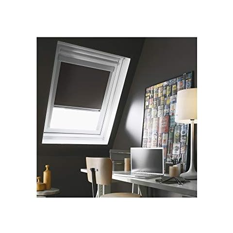 madecostore Roller Blind Compatible with Velux Anthracite Grey 100 x 94 cm S06 Aluminium Frame Cover