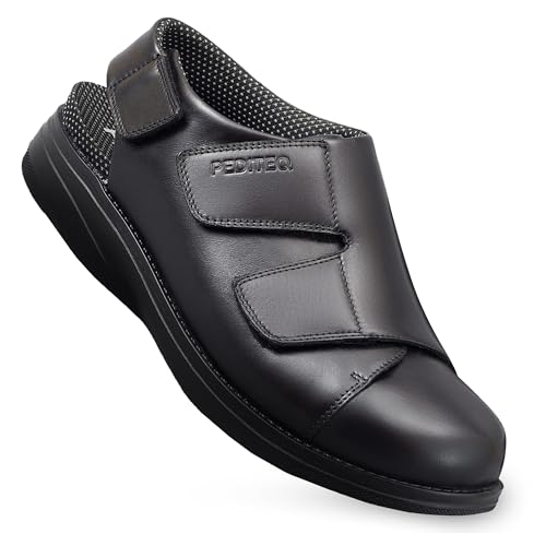 Image of DC2 Ancona Diabetic Sandals for Men | High Adjustability | Wide Fit | Seamless Lining | Genuine Leather Diabetic Footwear | Neuropathy Footwear