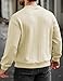 JMIERR Mens Fall Sweaters Fashion Sweatshirts Long Sleeve Lightweight Shirt Texture Crewneck Pullover Clothes, XL, Beige