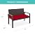 Best Choice Products Outdoor Bench 2-Person Wicker Garden Patio Benches Seating Furniture for Backyard, Porch w/Seat Cushion, 700lb Capacity - Brown/Red