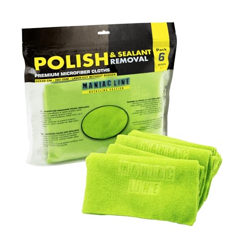 Ma-Fra, Maniac Car Detailing Line, Polish & Sealant Removal Premium Microfiber Cloths, Panni Professionali In Microfibra Per La Rimozione Facile E Vel