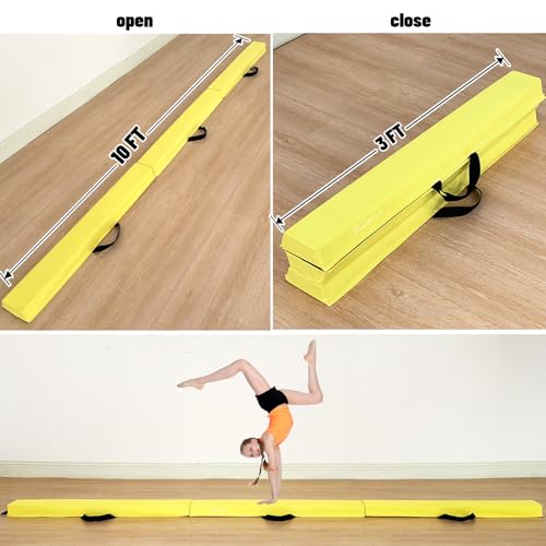 Image of Marfula 6 FT / 8 FT / 9 FT Folding Gymnastics Beam Foam Balance Floor Beam