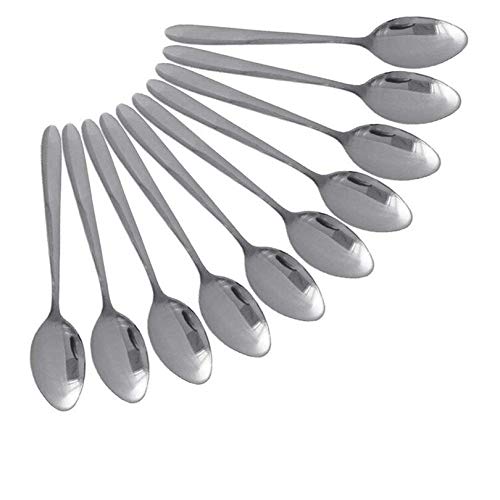 10 PC cuillères à café de cuillère en acier inoxydable Petit Pack Of Ten Restaurant Bar Scoop Kitchen Tools Sets # 3f28 Vaisselle @Y (Color : Silver)