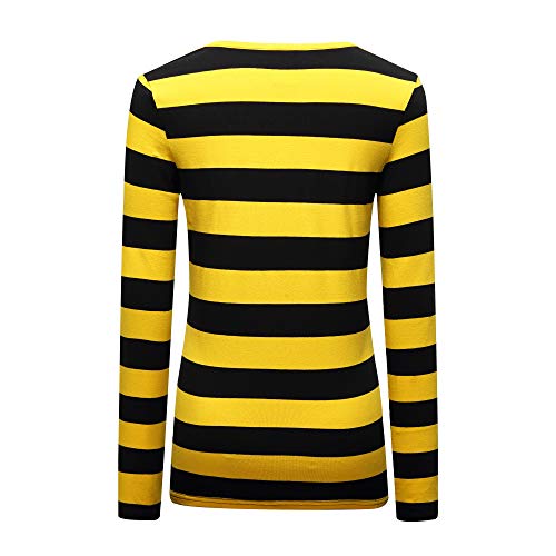 OThread & Co. Women's Long Sleeve Striped T-Shirt Scoop Neck Tee4