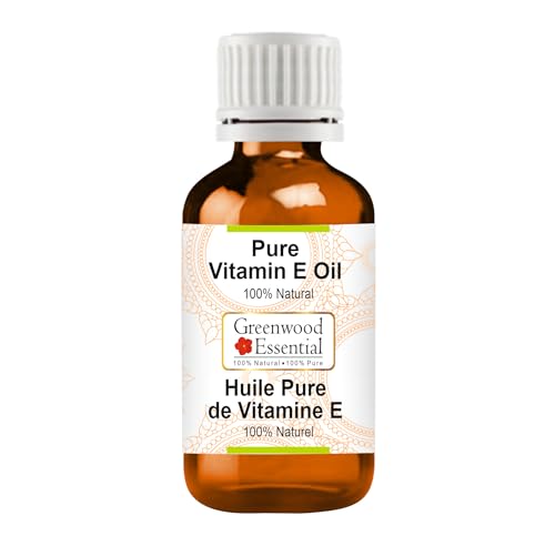 Image of Greenwood Essential Vitamin E Oil | Traditionally Extracted | Pure | Non-Sticky | Lightweight | For Skin, Hair & Nails | All Skin Types | Men & Women | 50ml