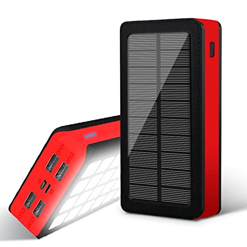 30000mAh High Capacity Solar Power Bank, Portable Camping Charger with Light Source, Fast Charging External Battery Pack, Home Emergency Power Supply, Long Lasting Battery Life