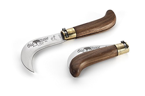 Cuchillo de podar Old Bear con mango de nogal miniatura 1