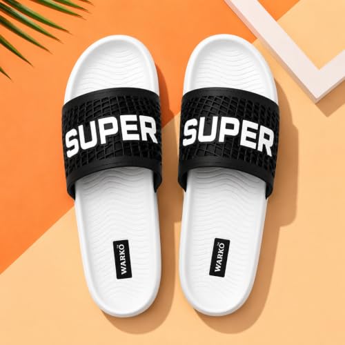 Image of WARKO Slippers For Men | Stylish Chappal For Boys | Soft Cushioned EVA Slides Slipper | Casual FlipFlop Daily Wear Footwear | Indoor Outdoor Use