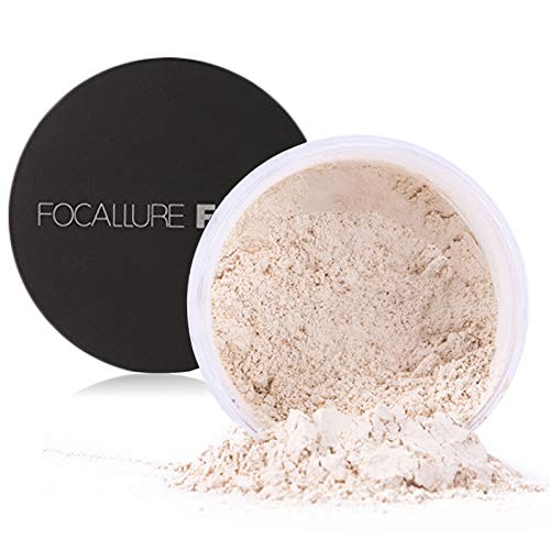 FOCALLURE Translucent Loose Face Setting Powder,Long-lasting Oil Control Waterproof Sweat-proof Concealer without Makeup Powder, Beauty Make Up for Light and Dark Skin Tones