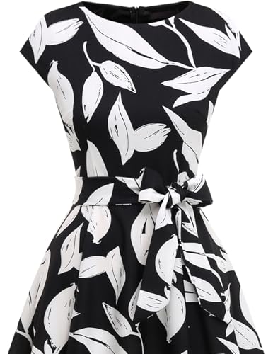 DRESSTELLS Women's Cocktail Dresses, Formal Wedding Guest Modest Church Vintage Tea Party Midi Evening Dress