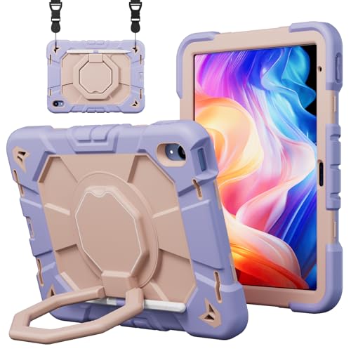 Protection iPad Air 11 M3 robuste et durable pour enfants avec poignée rotative rose