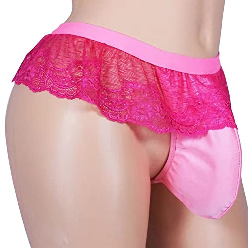 Evankin Mens Sexy Thong Lace Skirt G-Strings Girly Underwear Bulge Pouch Sissy Gay Christmas Gag Gift Funny Underwear2