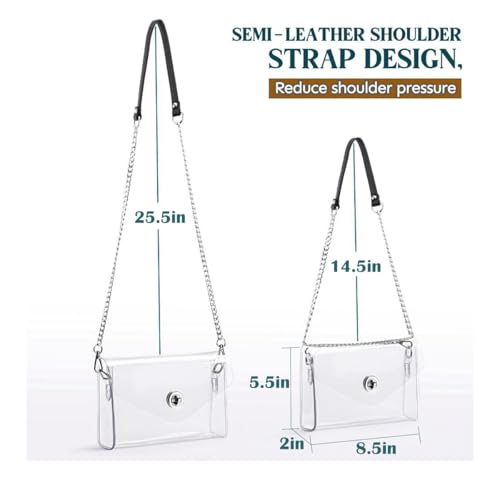 Clear Bag for Stadium Events，Clear Purse Travelon Crossbody Bags For Women2
