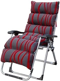 Cadeiras reclináveis para pátio, cadeiras de campismo, espreguiçadeiras de jardim, cadeira dobrável, espreguiçadeira, cama dobrável Pieghevole, cadeira reclinável de gravidade ajustável com almofadas, suporte de 440 libras (B)