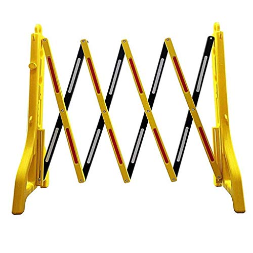 LIZI Fences Mobile Barricade System, Quality Plastic Expandable 8.2 ft Industrial Safety Warning Signs, Portable Water Filling Traffic Fence Barrier gate for School