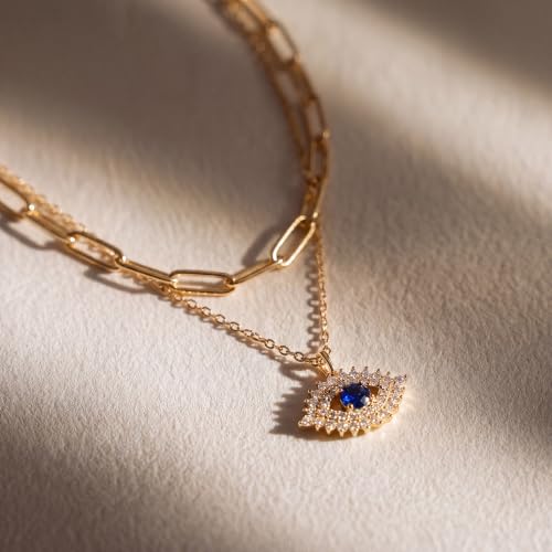 Image of MEVECCO Dainty Pendant Layered Necklaces for Women