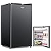 COSTWAY Frigo Combiné Mini Réfrigérateur 91 Liters Mini-frigo Classe Energétique F Economies d’Energie 49 x 45 x 84 cm (Noir)